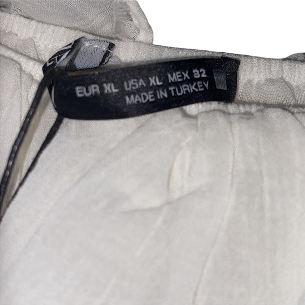 Zara White Ruffle Blouse XL | Long Sleeve Cotton Romantic Top NWT - Picture 8 of 15